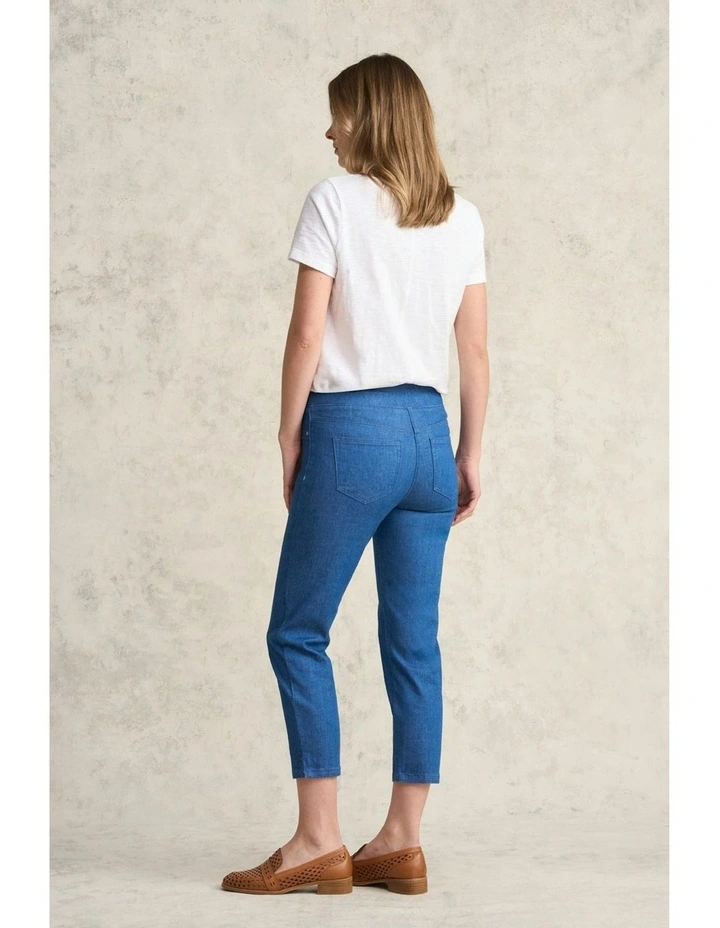 3/4 Slim Leg Bengajean in Ultramarine image 4