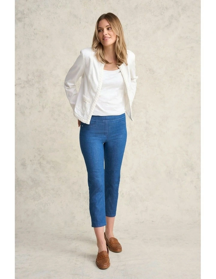 3/4 Slim Leg Bengajean in Ultramarine image 5