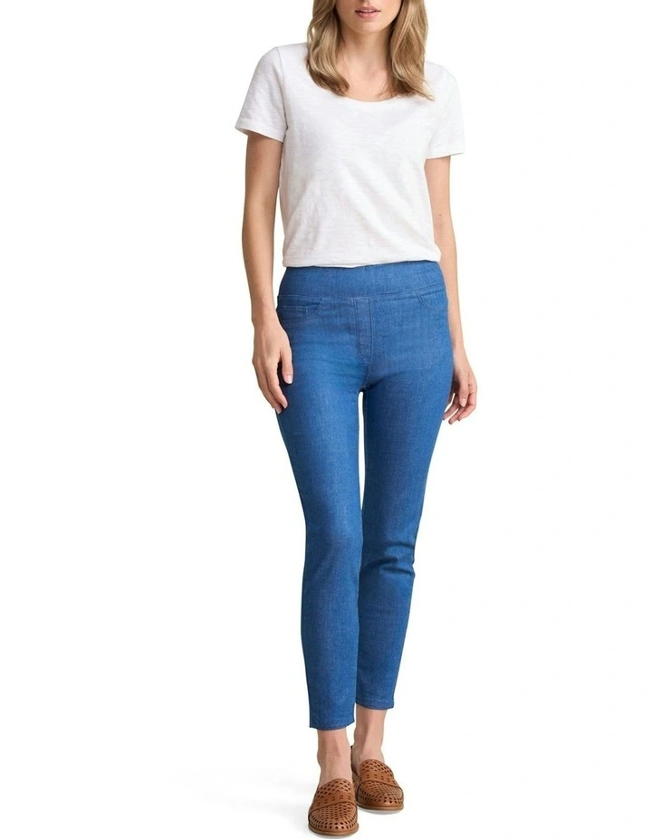 7/8 Skinny Leg Bengajean in Ultramarine image 2