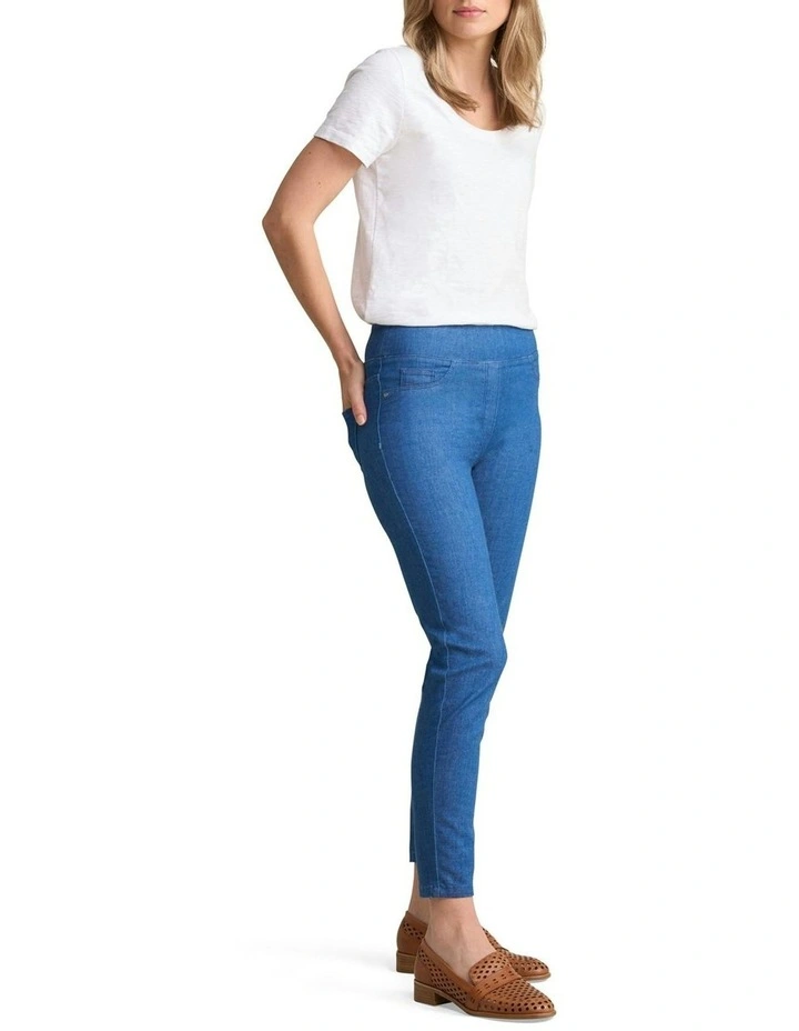 7/8 Skinny Leg Bengajean in Ultramarine image 3