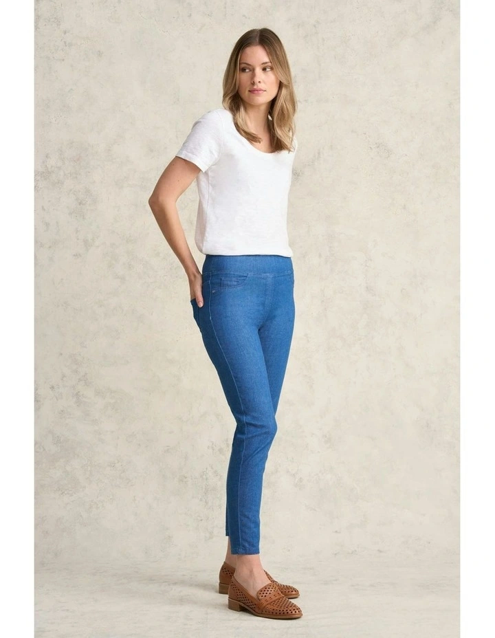 7/8 Skinny Leg Bengajean in Ultramarine image 3