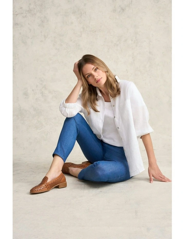 7/8 Skinny Leg Bengajean in Ultramarine image 5