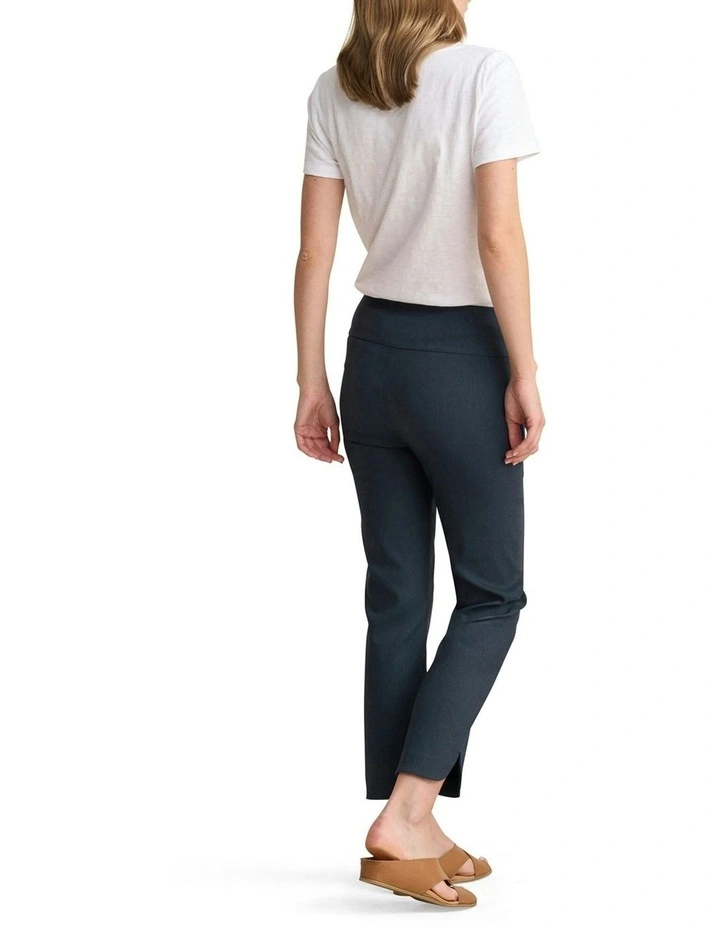 Curved Hem Pant in Navy Texture image 2