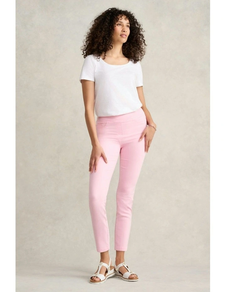 Bengajean 7/8 Straight Leg Jeans in Peony image 1