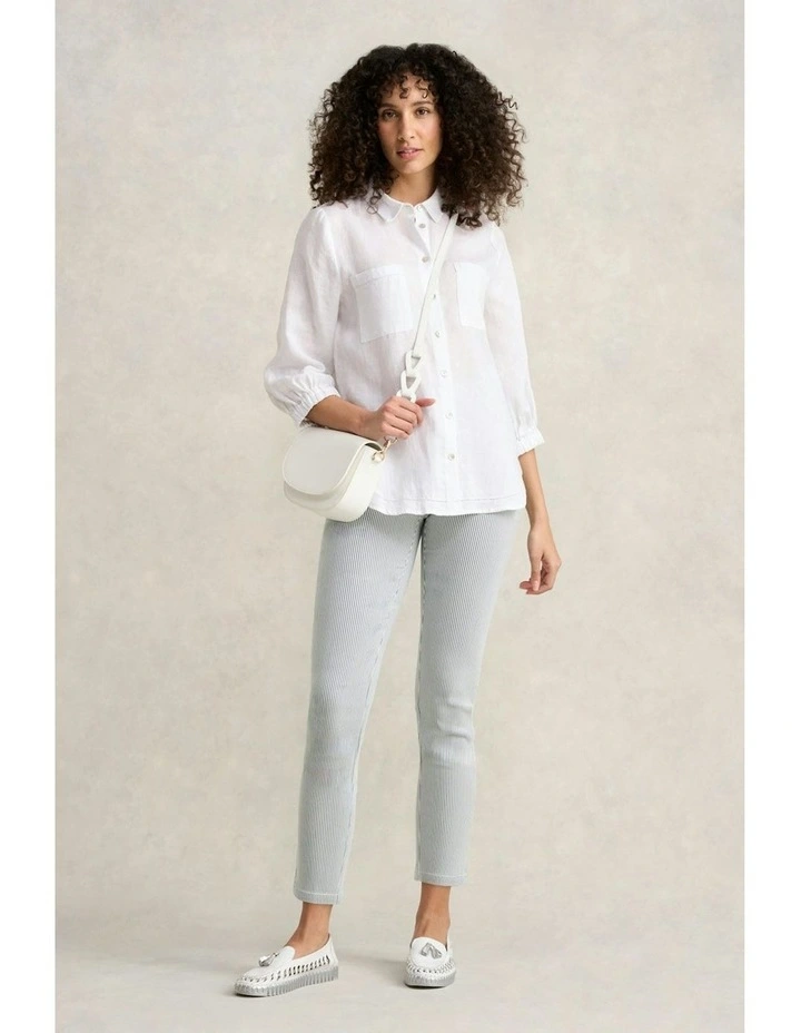 7/8 Seersucker Bengajean in Navy/White Stripe image 4