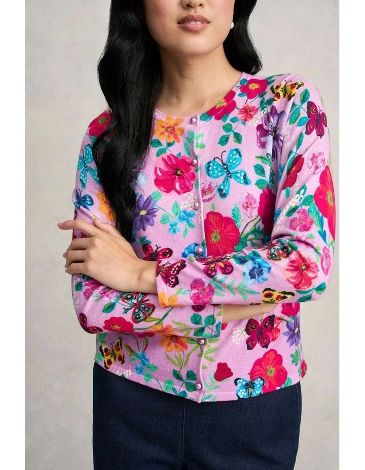 Nathalie Lete Cardigan in Lilac Butterfly image 4