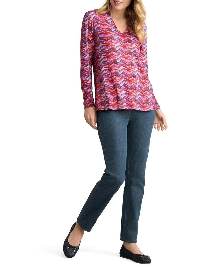 Printed Swing Top in Multi image 2