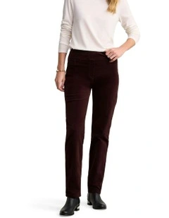 Bengajean Cord Straight Leg Pant in Burgundy