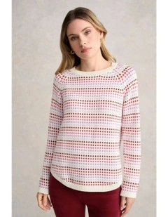 Organic Cotton Jumper in Red Multi Dot