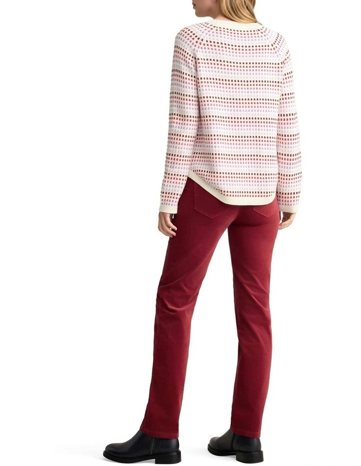 Organic Cotton Jumper in Red Multi Dot image 4