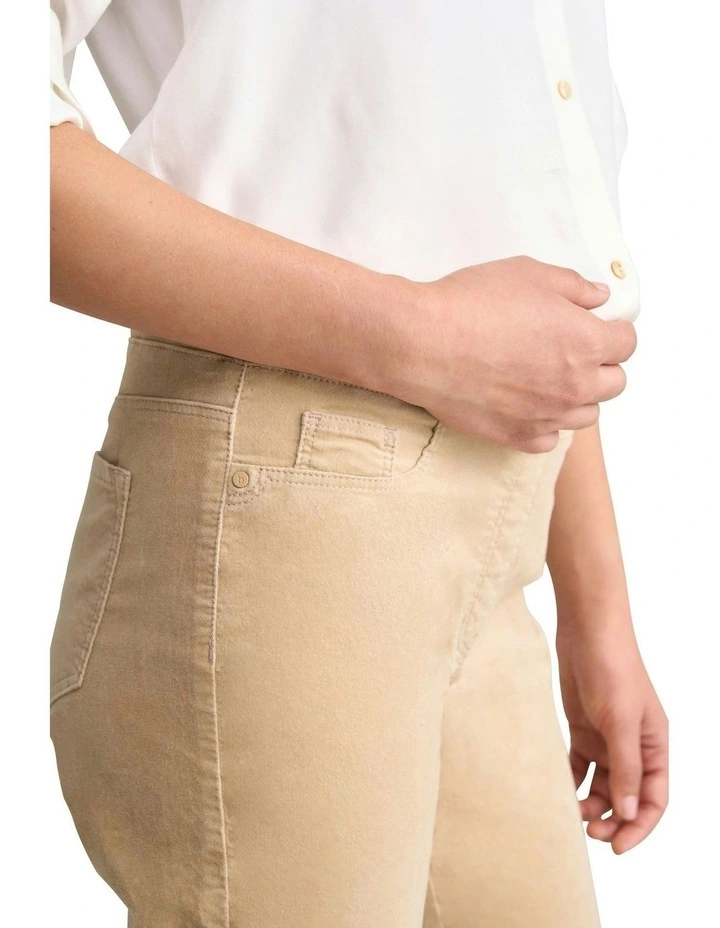 Velvet Straight Leg Bengajean in Light Sable image 2