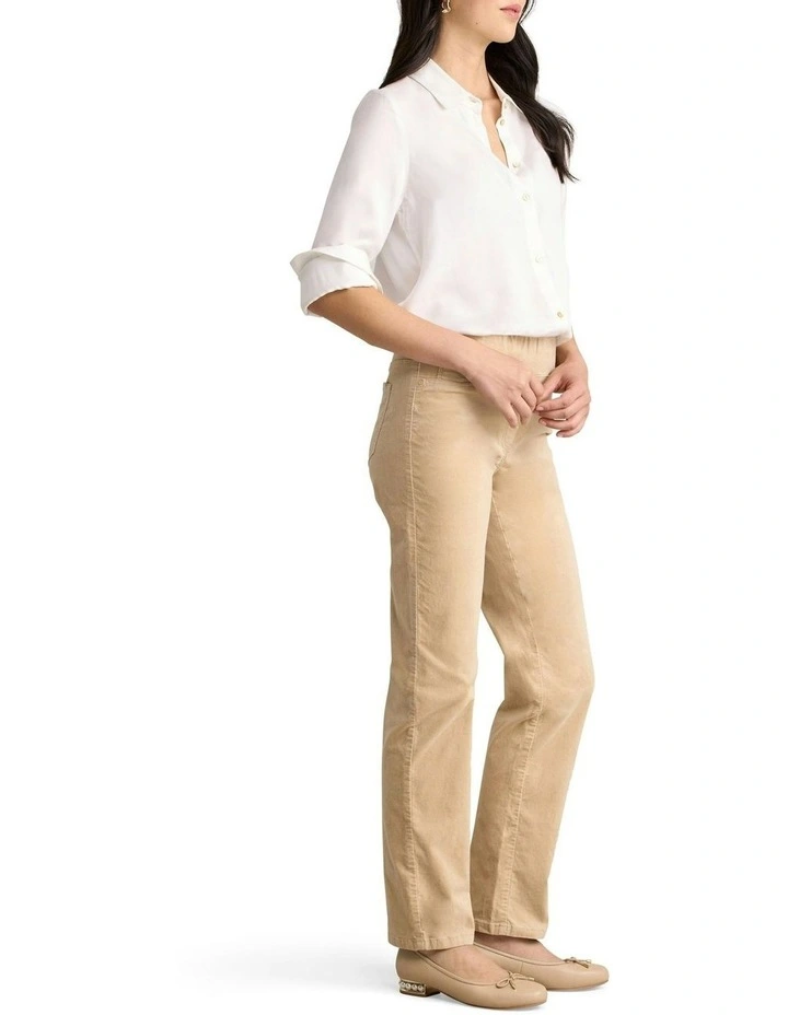 Velvet Straight Leg Bengajean in Light Sable image 3