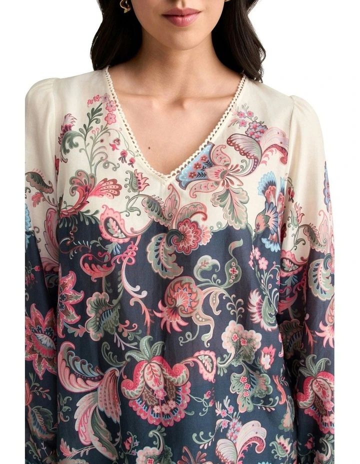 Placement Print Blouse in Tapestry Print image 1