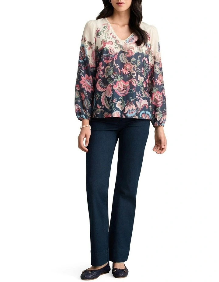 Placement Print Blouse in Tapestry Print image 2