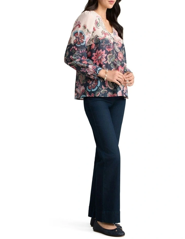 Placement Print Blouse in Tapestry Print image 3