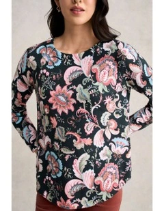 Printed Cotton Jumper in Tapestry Print