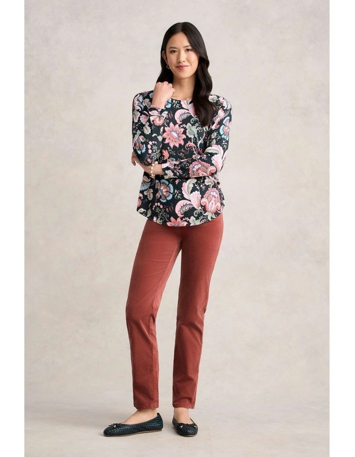 Printed Cotton Jumper in Tapestry Print image 3