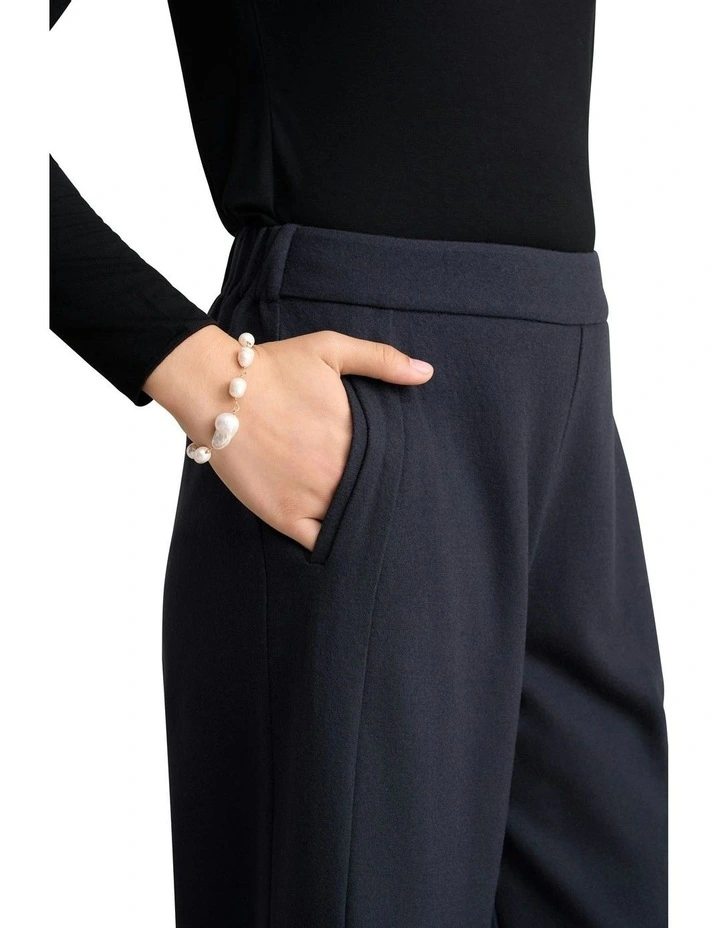 Boiled Wool Wide Leg Pant in Steel Grey image 3