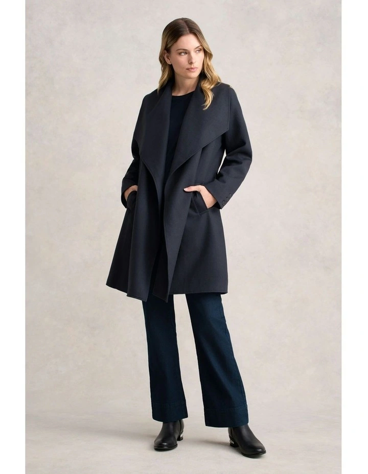 Wool Coatigan in Steel Grey image 1