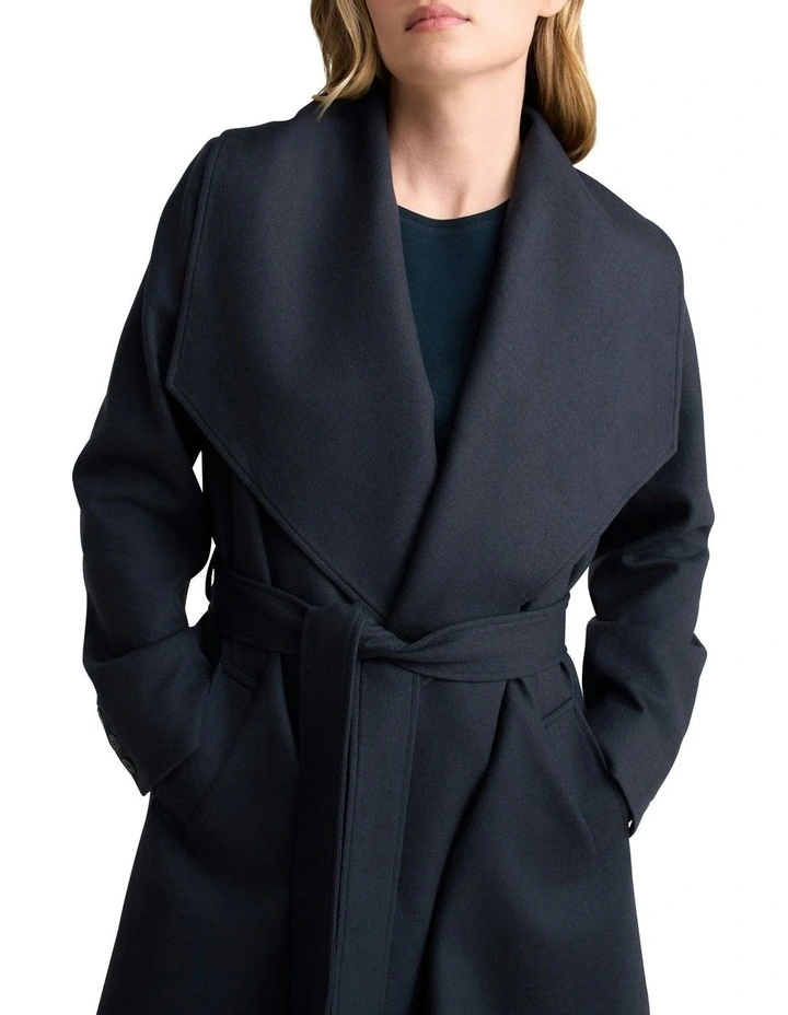 Wool Coatigan in Steel Grey image 2