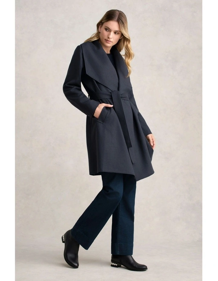 Wool Coatigan in Steel Grey image 3