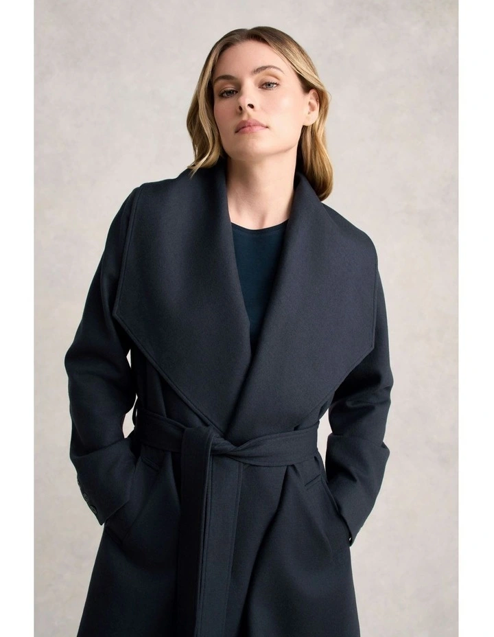 Wool Coatigan in Steel Grey image 4