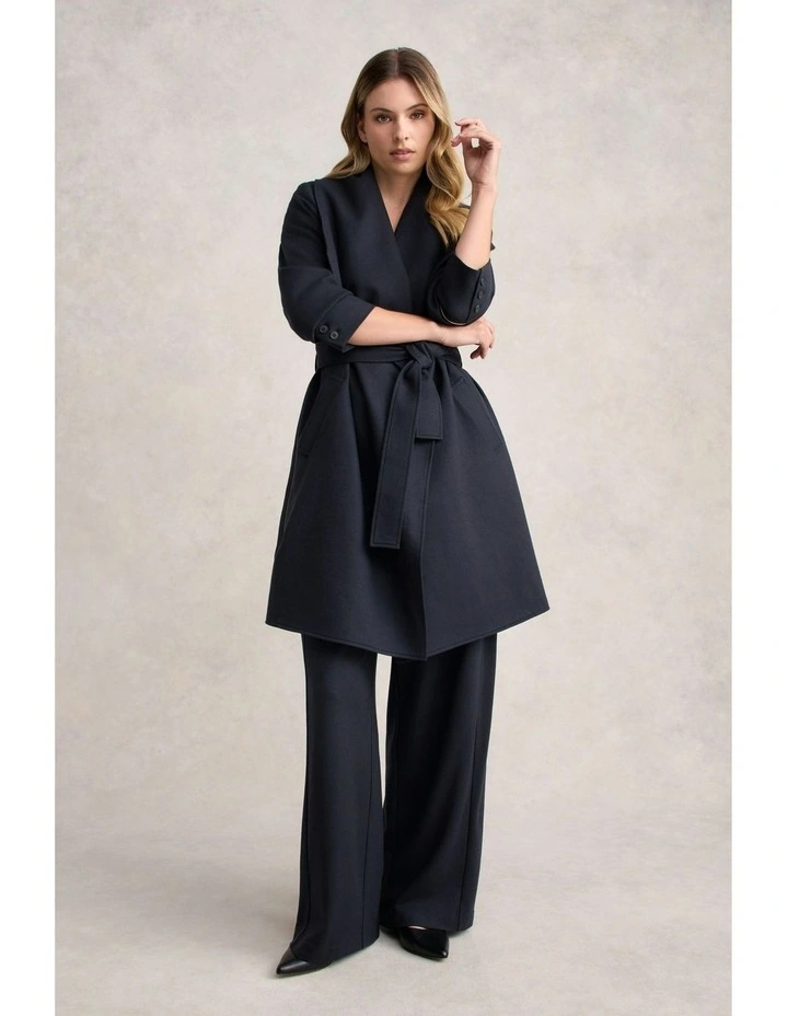 Wool Coatigan in Steel Grey image 6