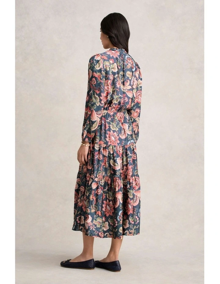 Printed Jacquard Dress in Tapestry Print image 4