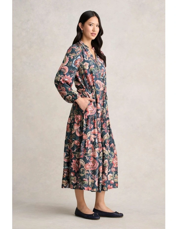 Printed Jacquard Dress in Tapestry Print image 5