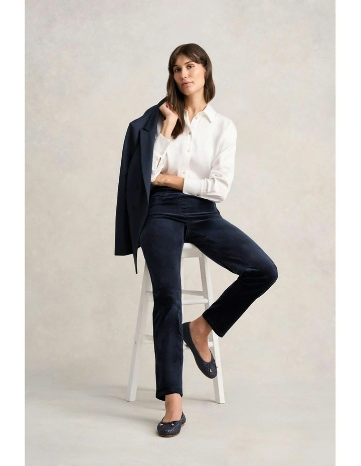 Cord Straight Leg Bengajean in Ink image 5