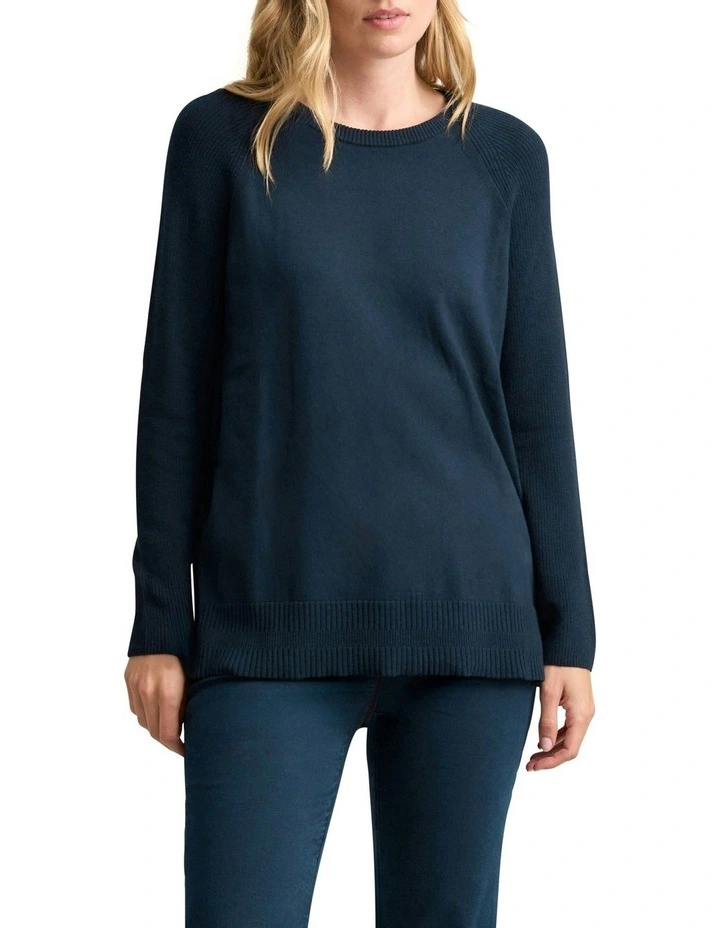 Button Side Detail Jumper in Ink image 1