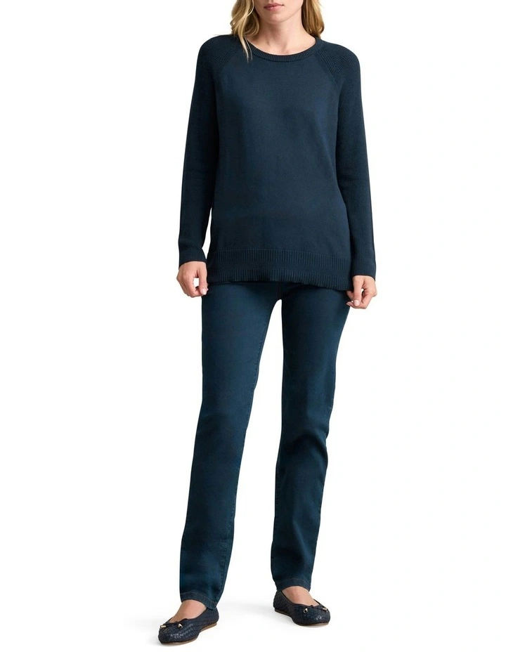 Button Side Detail Jumper in Ink image 2