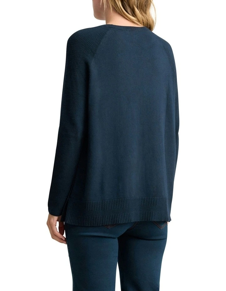 Button Side Detail Jumper in Ink image 4