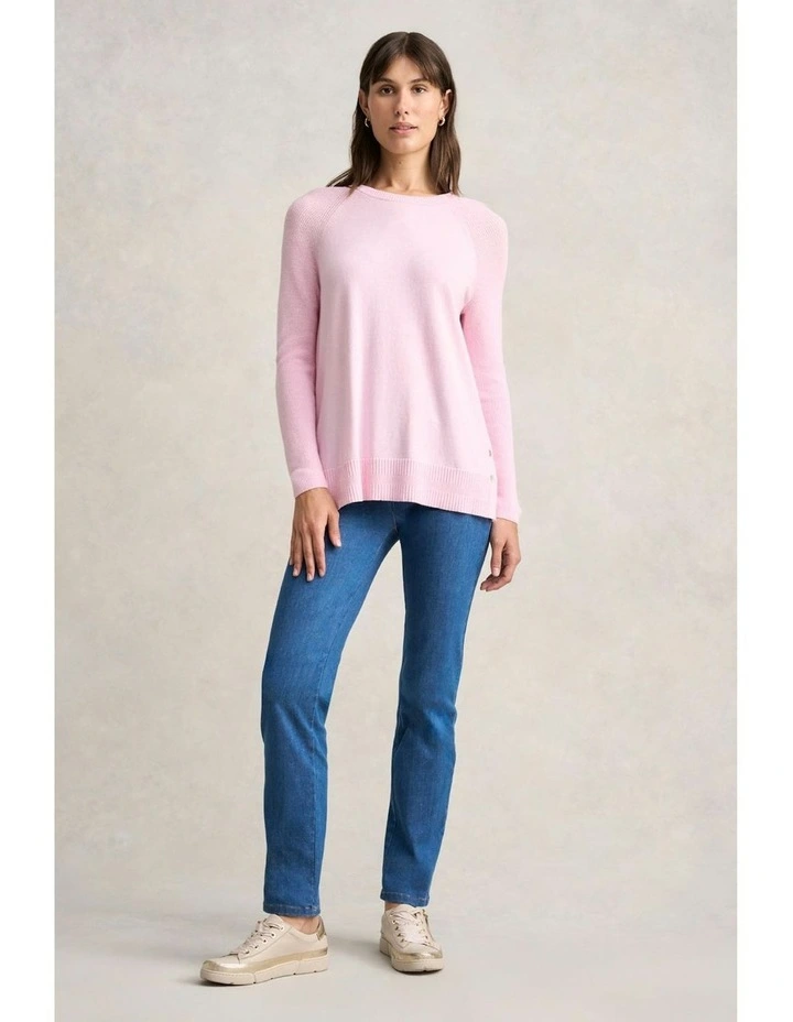 Button Side Detail Jumper in Ice Pink image 1