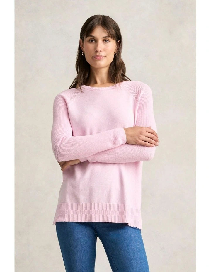 Button Side Detail Jumper in Ice Pink image 3