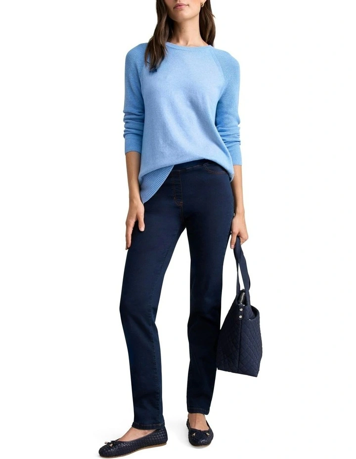 Buton Side Detail Jumper in Bluebell Marle image 4