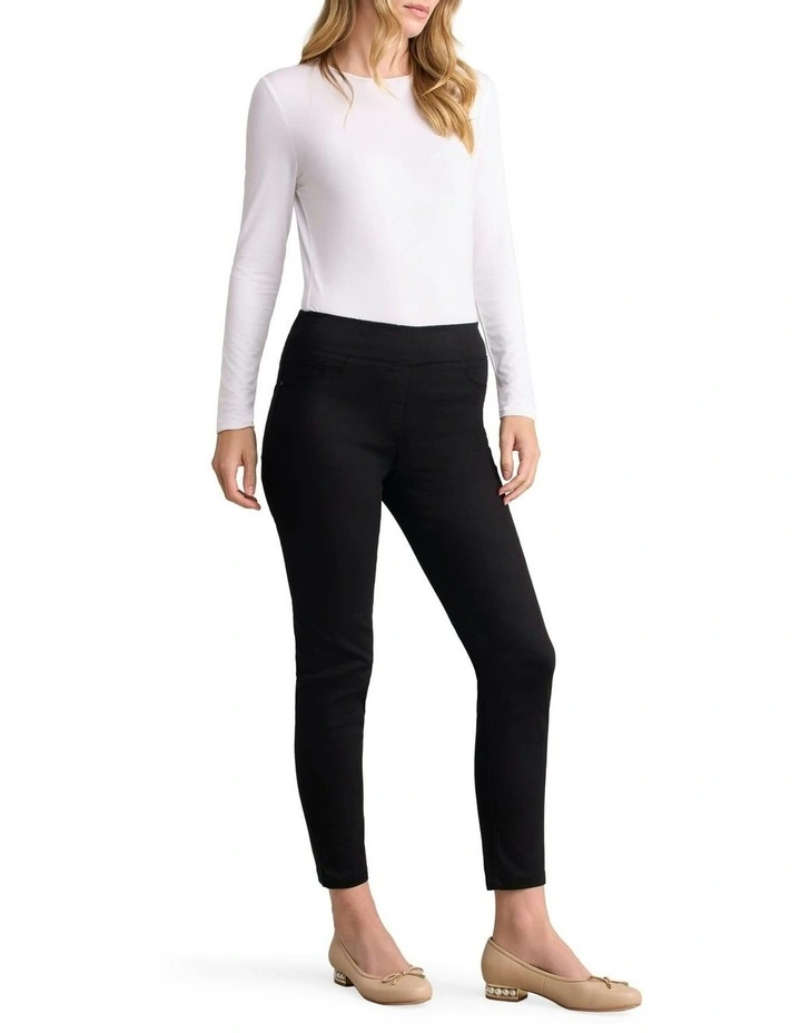 Bengajean 7/8 Skinny Leg in Jet Black image 3