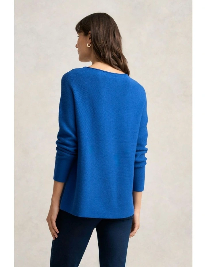 Purl Cotton Jumper in Klein Blue image 4