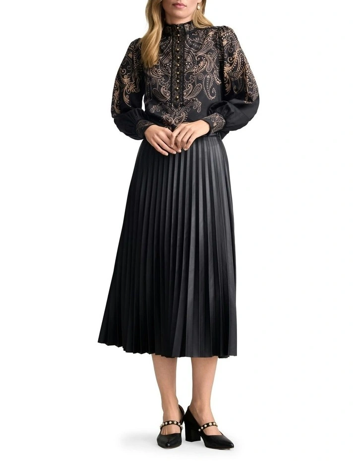 Border Print Blouse in Paisley Border Print image 2