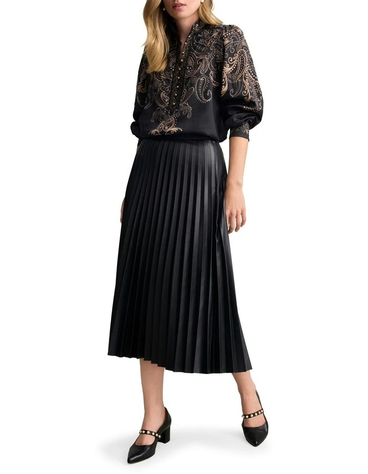 Border Print Blouse in Paisley Border Print image 3