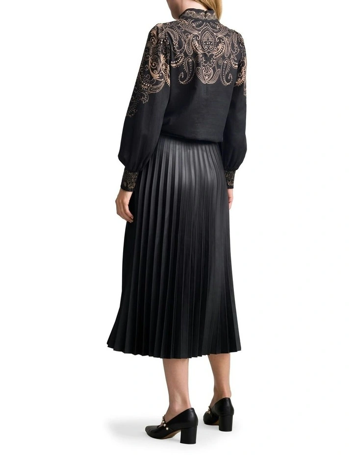 Border Print Blouse in Paisley Border Print image 4