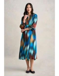 Beaded Smock Dress in Multi