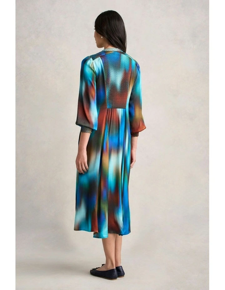 Beaded Smock Dress in Multi image 5