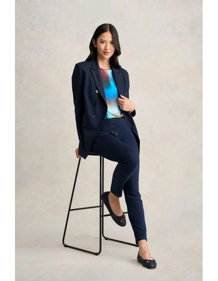 Long Sleeve Crew Neck Top in Multi image 7