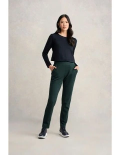Herringbone Leisure Pant in Forest