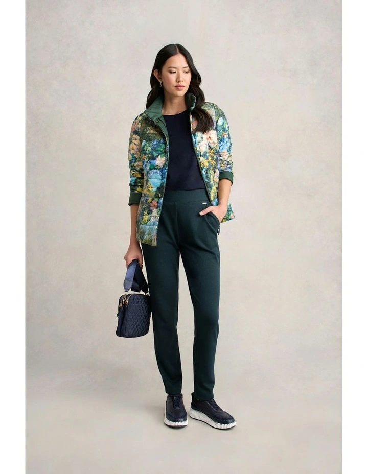 Herringbone Leisure Pant in Forest image 5