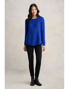 Cotton Wool Bubble Jumper in Electric Blue