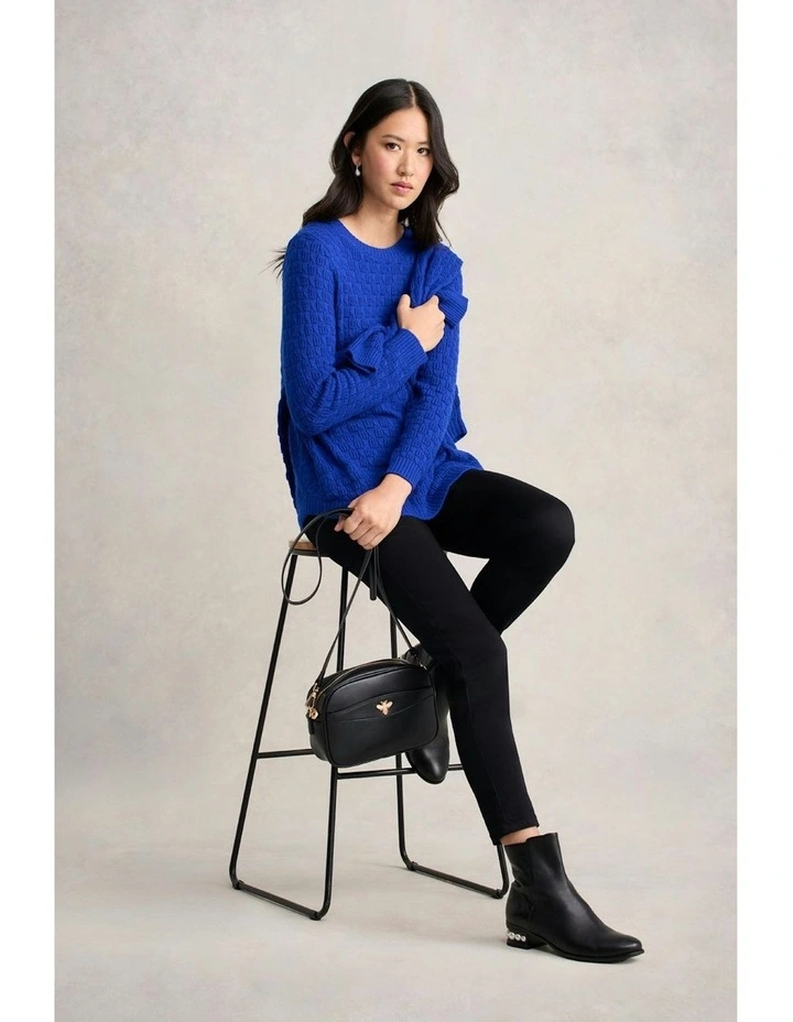 Cotton Wool Bubble Jumper in Electric Blue image 7