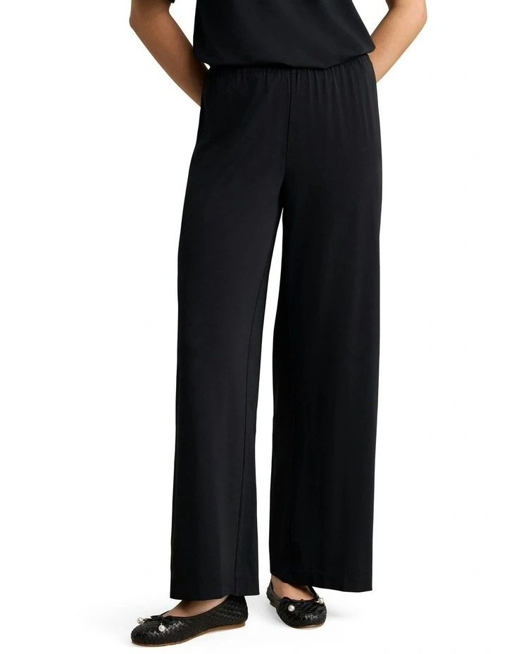 High Twist Palazzo Pant in Black image 1
