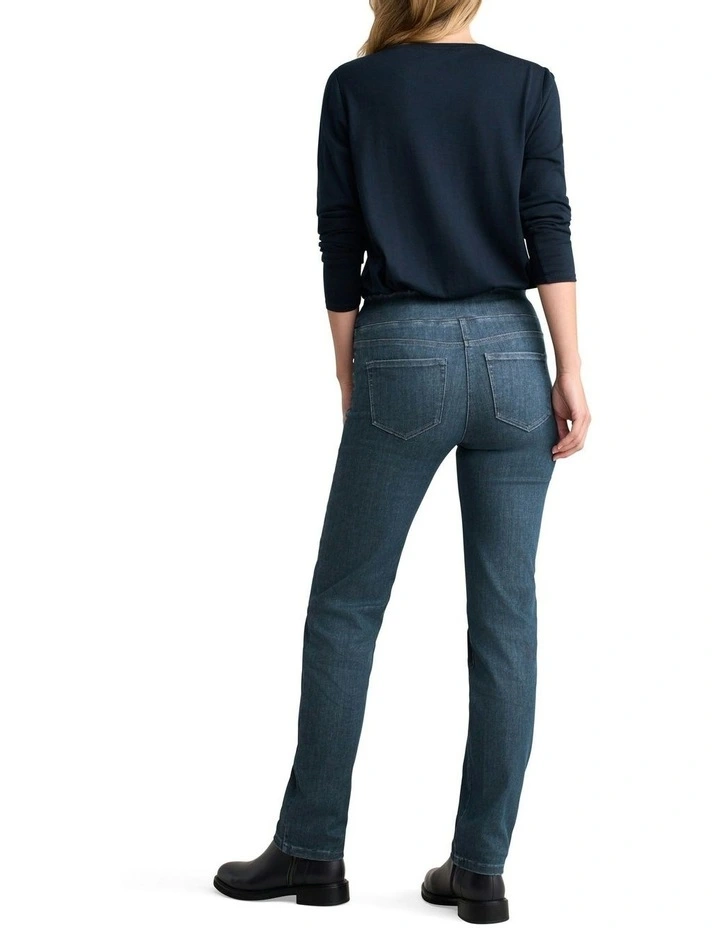 Bengajean Straight Leg Pant in Indigo Grey Wash image 3